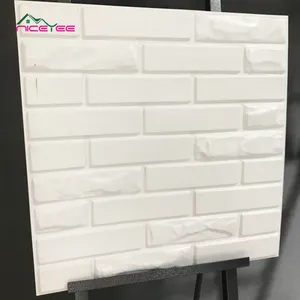 3d Pvc Panel Modern Interior Brick Decorative 3d Effect PVC Wall Paneling 300*300mm/500*500mm