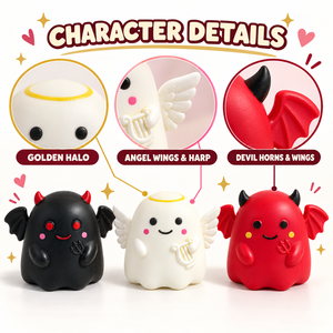 Grand jouet à presser en forme d'ange, de démon ou de fantôme pour Halloween, jouet anti-stress, cadeau pour enfants - Product Image 5