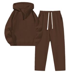 Conjunto Deportivo Informal de 2 Piezas para Mujer, Sudadera con Capucha y Pantalones Deportivos, Color Gris, para Otoño, Tela de Poliéster, Diseño con Bolsillos - Product Image 6