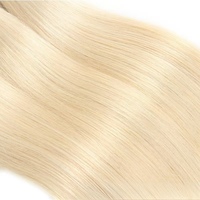 Paquetes de Cabello Rubio 613 con Cierre Frontal de Encaje HD, Cabello Remy Liso, Paquetes Rubios 613 y Frontal de Encaje Pre-Arrancado