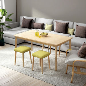 Modern Style Solid Wood <strong>Pouffe</strong> Footstool with Padded Seat for Living Room Home Hotel Bedroom or Home Office Use - Product Image 6