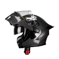 Casque de moto intégral LOVSI Predator ABS avec visière double, intérieur entièrement amovible, fermeture double D, homologué DOT, neuf, tailles M/L/XL