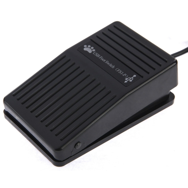 Professional USB Foot Pedal Keyboard Control Switch Gaming Pad Adapter for Computer