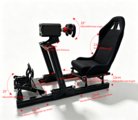Cockpit de simulateur de course pliable, profil en aluminium 4080, siège de course réglable multi-angles pour Logitech Moza Fanatec