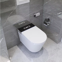 Nouvelle conception de WC mural intelligent avec bidet intégré, siège chauffant et télécommande