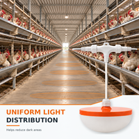 Lampe LED pour volailles 48V DC Plug and Play, étanche IP67, sans scintillement, à intensité variable, pour élevages de poulets de chair, pondeuses et reproducteurs