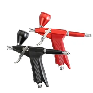Dual Action Easy Clean Use Trigger Simple Disassembly 20 40 CC Cup High Capacity Airbrush Gun With Hose