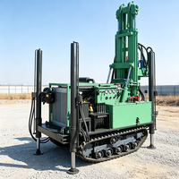 Foreuse pneumatique diesel sur chenilles MKDQZ-160 à vitesse de forage rapide pour puits d'eau, avec moteur de pompe, pour pâturages