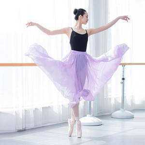 Robe de camisole en mousseline de soie sexy pour femmes <span class=keywords><strong>avec</strong></span> jupe longue, <span class=keywords><strong>justaucorps</strong></span> de ballet élégant pour les filles dansantes - Product Image 3