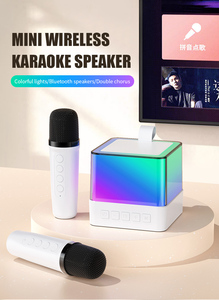 Chất Lượng Cao Microphone Karaoke Di Động <span class=keywords><strong>Bluetooth</strong></span> 5.3 Loa Với 2 Micro Không Dây Nhà Gia Đình Máy Hát Cho Quà Tặng - Product Image 3