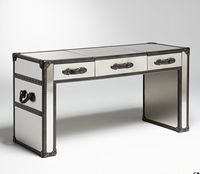 Bureau de direction en aluminium durable de style industriel de luxe avec design loft, fixation murale, finition antique pour la maison ou le bureau