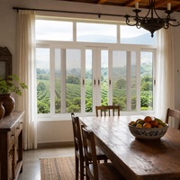 Ventanas y Puertas de Perfil de Doble Acristalamiento Resistentes a Huracanes, Ventana Corredera de Aluminio con Vidrio