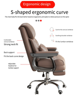 Chaise de bureau pivotante de direction en cuir noir bon marché, chaise d'ordinateur, silla gamer, masseur, fauteuil inclinable ergonomique, chaises de jeu pour ordinateur
