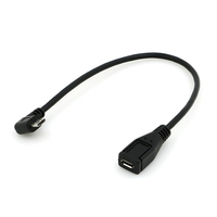 Câble d'extension USB Micro mâle vers Micro OTG USB femelle en forme de U à angle droit de 90 degrés, charge rapide de données, Shenzhen