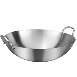 <span class=keywords><strong>Wok</strong></span> Comercial de Acero Inoxidable, Fondo Redondo, Gran Capacidad, Apto <span class=keywords><strong>para</strong></span> Cocina de Restaurante, Gas e Inducción - Product Image 1