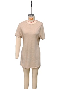 Conjunto de Verano para Mujer, Suéter Liso de Manga Larga Informal, Top de Punto y Pantalones Cortos, 2 Piezas, Atuendo para Vacaciones en la Playa - Product Image 3