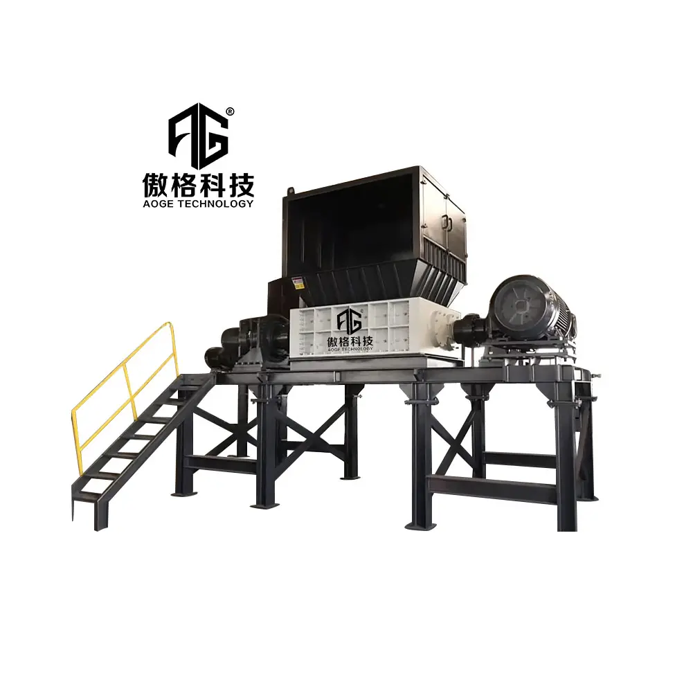 Chất lượng cao chất thải nhựa sử dụng Lốp xe cao su tái chế máy đôi trục Shredder