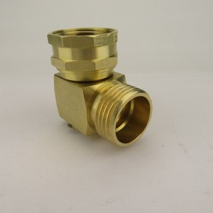 Solid Brass Hose Elbow Connector 90 Degree For Garden Hose Fitting With Swivel Design Durable Kink Protector - Product Image 4