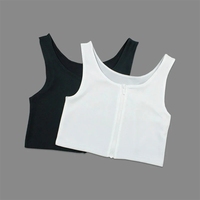Fajas colombien lesbienne Trans soutien-gorge maillot de corps décontracté fermeture éclair hauts garçon manqué poitrine liant gilet mince Shapewear poitrine aplatir S-4XL