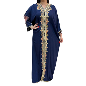 Vestido Kaftan Marroquí de Lujo Bordado a Mano, Elegante Abaya, Vestido Formal de Noche, Traje Islámico Tradicional - Product Image 1