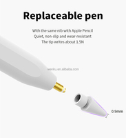 Stylet Métallique Tactile Actif à Recharge Sans Fil 2025 avec Adsorption Magnétique pour iPad 8, 9, 10ème Génération
