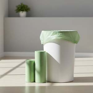 High Quality Eco-Friendly Biodegradable Kitchen Waste Garbage Bags Custom Color Logo Wholesale <b>PBAT</b> Material Heat Seal - Product Image 3