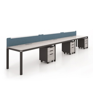 Modern Desk Partition L Shape Office <b>Table</b> Desk Workstation <b>Table</b> Luxury Office Desk Home Office Furniture 4 Person - Product Image 2