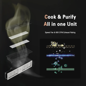 H-one - Placa de Inducción de Alta Gama de 7400W con Ventilación de 36 Pulgadas, Electrodoméstico de Cocina con Control Inteligente TFT y Wifi, Venta Directa de Fábrica - Product Image 5