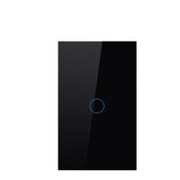 Interrupteur tactile mural intelligent en verre cristal, norme US EU UK, AC100-240V, 1/2/3 voies, avec indicateur LED