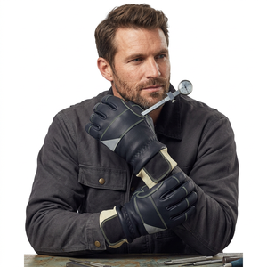 Leather Safety Gloves <b>Full</b> Grain Abrasion Resistant Anti <b>Slip</b> Straight Cuff General Purpose - Product Image 6