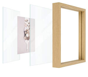 Vente en gros cadre <span class=keywords><strong>photo</strong></span> en <span class=keywords><strong>verre</strong></span> double face créatif cadre <span class=keywords><strong>de</strong></span> spécimen <span class=keywords><strong>de</strong></span> feuille d'affichage carré A4 design flottant en papier découpé pour usage domestique - Product Image 6