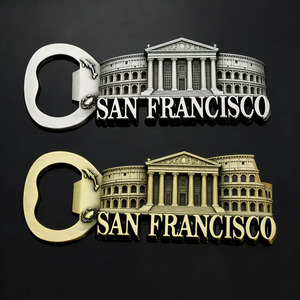 Abridor de Botellas con Logotipo Personalizado de Monumentos de la <span class=keywords><strong>Ciudad</strong></span>, Imán para Refrigerador, Recuerdo Turístico Vintage de Aleación de Zinc en 3D, Venta al por Mayor, OEM, ODM - Product Image 3