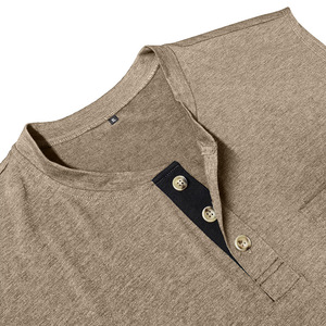 2025 Chaleco de hombro ancho sin mangas informal <span class=keywords><strong>para</strong></span> hombres europeos americanos Henley Button Fitness Sports Top transfronterizo <span class=keywords><strong>para</strong></span> <span class=keywords><strong>Amazon</strong></span> - Product Image 5