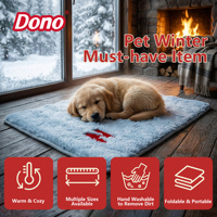 Tapis pour animaux de compagnie DONO, article indispensable pour l'hiver, tapis en polaire à bulles épaissi, tapis antidérapant pour chien, pour chiens et chats de petite/moyenne taille