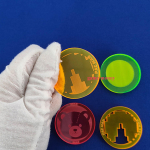 Temizle boş akrilik Poker cips Lucite oyun jetonu Mini yuvarlak disk akrilik Poker oyunu cips Mini daire diskler - Product Image 4