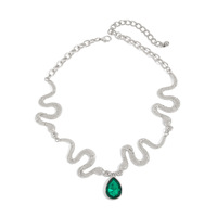 Collier Serpent Tridimensionnel en Métal Style Ins Tendance Européen et Américain pour Femme, Luxe Léger et Niche