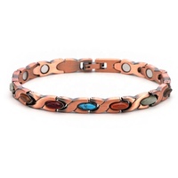 Pulsera Antiestática Vintage con Forma de Pez Pequeño, Estilo Nuevo, Versátil, Turquesa, Magnética, Anti-fatiga, Ajustable, Energética