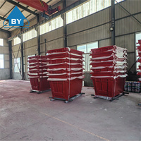 Grandes bennes à ordures portables standard industrielles Benne à ordures roulante personnalisée de 40 verges avec roues