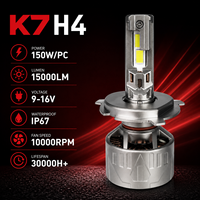 Proveedor Mayorista de Faros LED para Automóviles SFIDA K7, Bombilla H4 150W 15000LM, Aleación de Zinc, Piezas Automotrices Universales