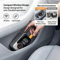 Compresseur d'air portable sans fil pour pneus, gonflage rapide pour voiture, véhicule électrique, moto, vélo, arrêt automatique, jauge numérique, lumière LED