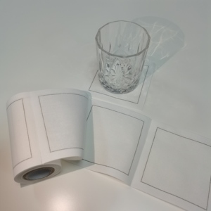 Posavasos de tela de algodón, servilleta desechable para tableta enrollada, aspecto de lino, Cuadrado impreso para el hogar, avión, fábrica directa - Product Image 3