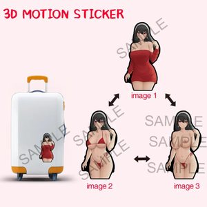 Autocollant 3D lenticulaire étanche à effet de mouvement pour filles sexy, Waifus <span class=keywords><strong>Manga</strong></span> Vegeta, décoration artistique 3D, faible MOQ - Product Image 2