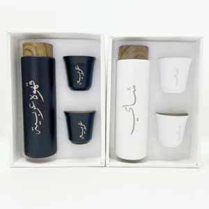 Coffret cadeau d'affaires de haute qualité 400ml <span class=keywords><strong>thermos</strong></span> isolé flacon à vide avec 80ml 160ml tasses à café à thé expresso - Product Image 3