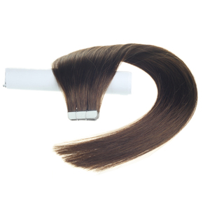 中国大工厂好价格双拉角质层对齐Vrigin Remy人发棕色胶带在头发扩展 - Product Image 2