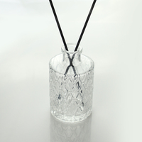 Bouteille en verre de luxe pour diffuseur de parfum d'ambiance, flacon vide transparent carré pour diffuseur à bâtonnets, avec bouchon, vente en gros