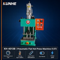 Presse à chaud pneumatique à plaque plate KH-4013B 1,5 tonne semi-automatique pour le gaufrage de motifs sur sangles en cuir