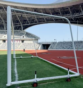 Kit de <span class=keywords><strong>roulettes</strong></span> élévatrices en caoutchouc solide de 8 pouces Roues mobiles auxiliaires de <span class=keywords><strong>but</strong></span> de football pour buts de football mobiles et supports de tuyaux lourds - Product Image 3