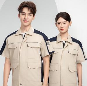 TN6912 Set di Abbigliamento da Lavoro OEM a Maniche Corte per Uomo, Completo Resistente per Operai Edili con Camicia e Pantaloni - Product Image 5