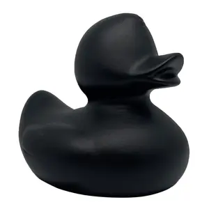 Promotional 8*7*7cm Custom Logo Duck Bath Toy Duckie Assortment Float Squeaky Black Rubber Duck