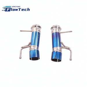 ท่อไอเสียหน้าไทเทเนียมเคลือบสีฟ้าไหม้ สำหรับเฟอร์รารี่ SF90 สตราเดล 3.9T V8 - Product Image 5